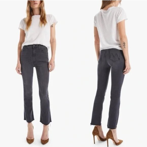 MOTHER Denim - Mother Jean Womens 25 The Hustler Ankle Fray Lighting Up Lanterns Gray Stretch
